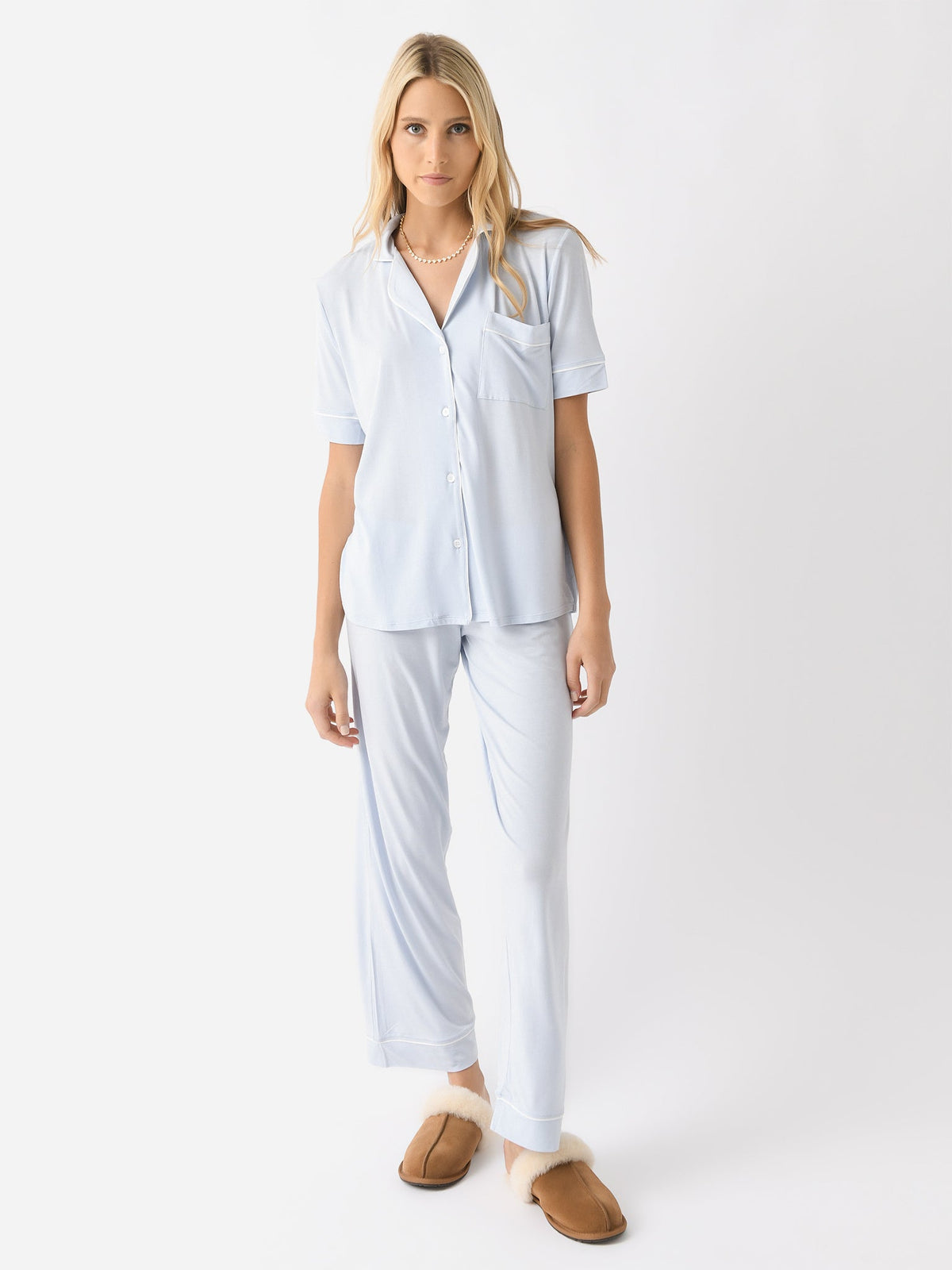 Eberjey Women's Gisele Short Sleeve Pant Pajama Set