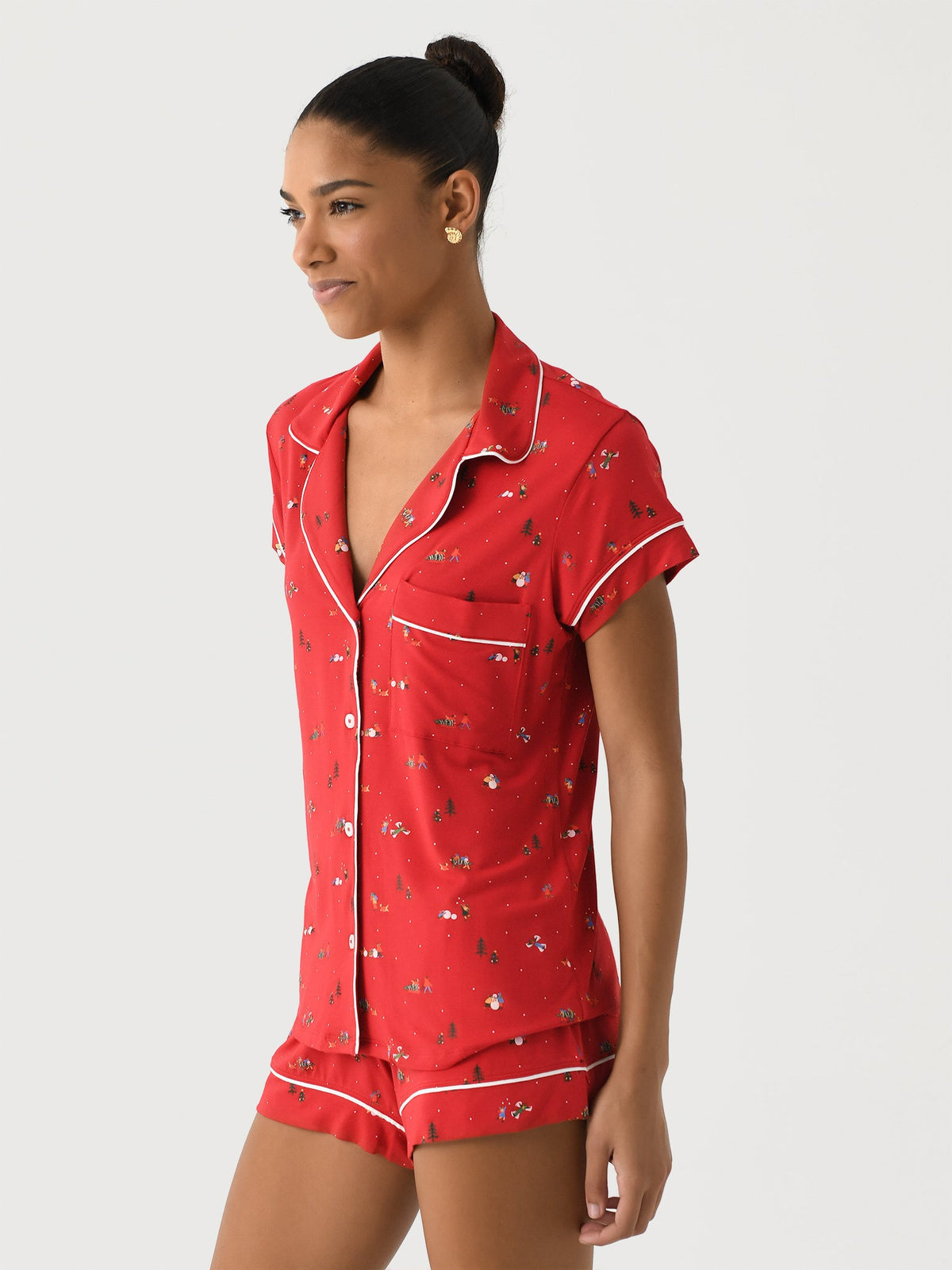 Eberjey Women's Gisele Printed Shortie Pajama Set