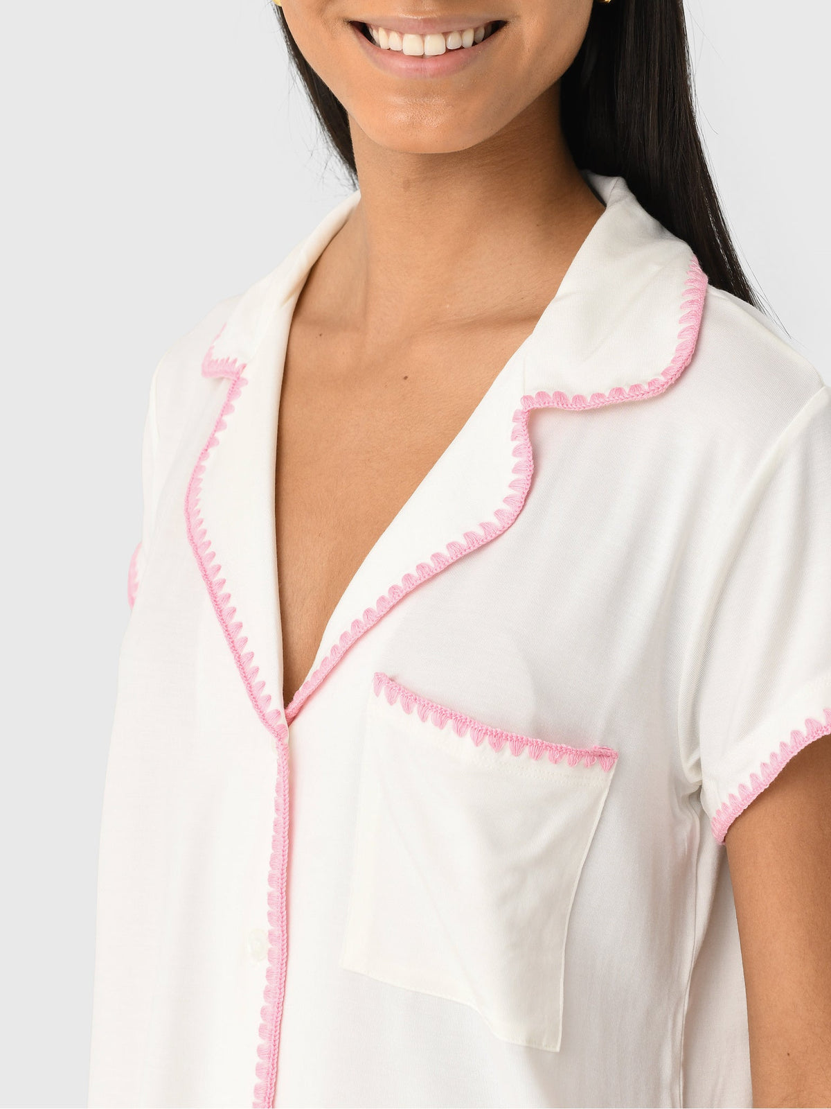 Eberjey Women's Frida Whipstitch Short Pajama Set