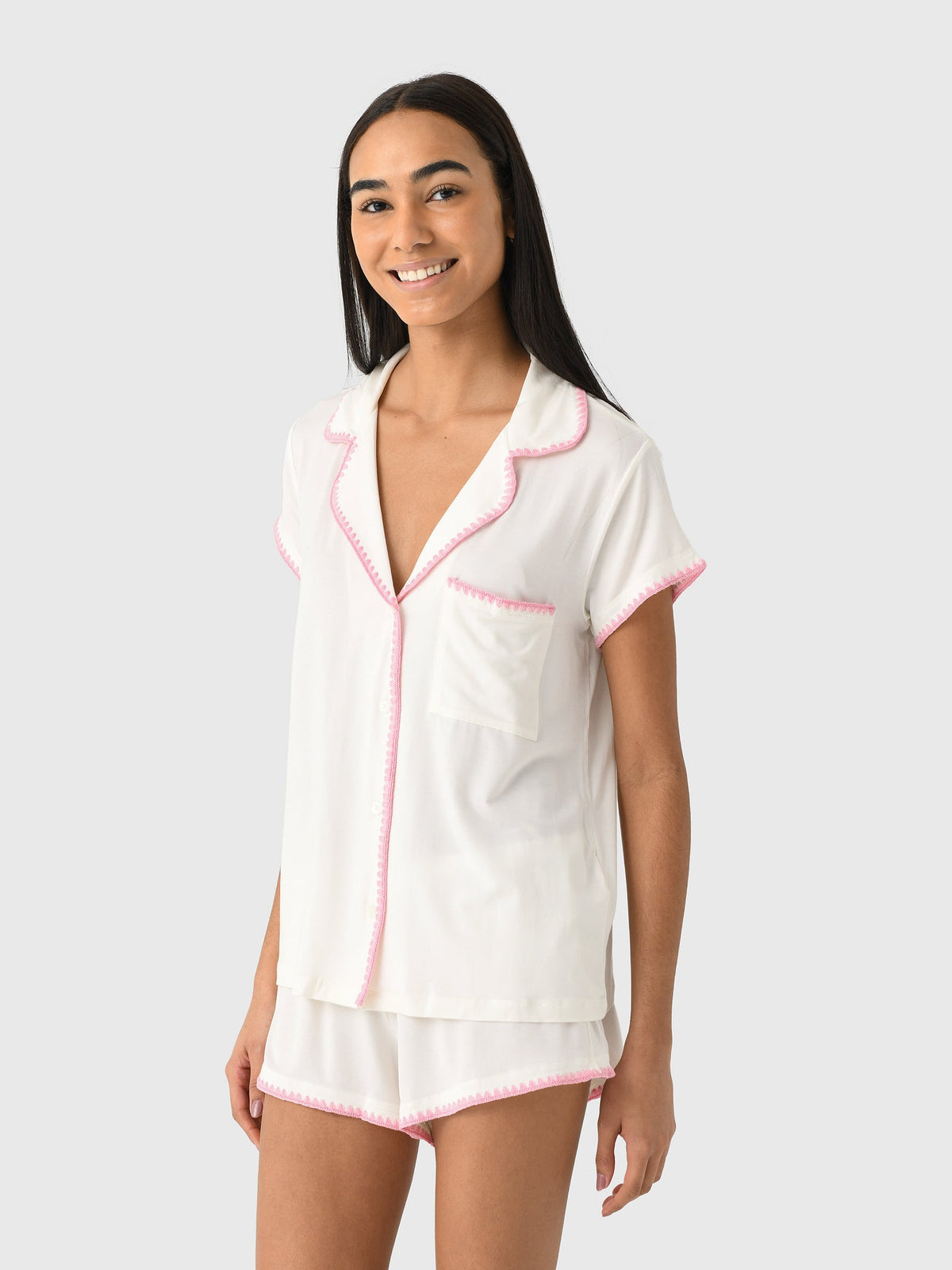 Eberjey Women's Frida Whipstitch Short Pajama Set