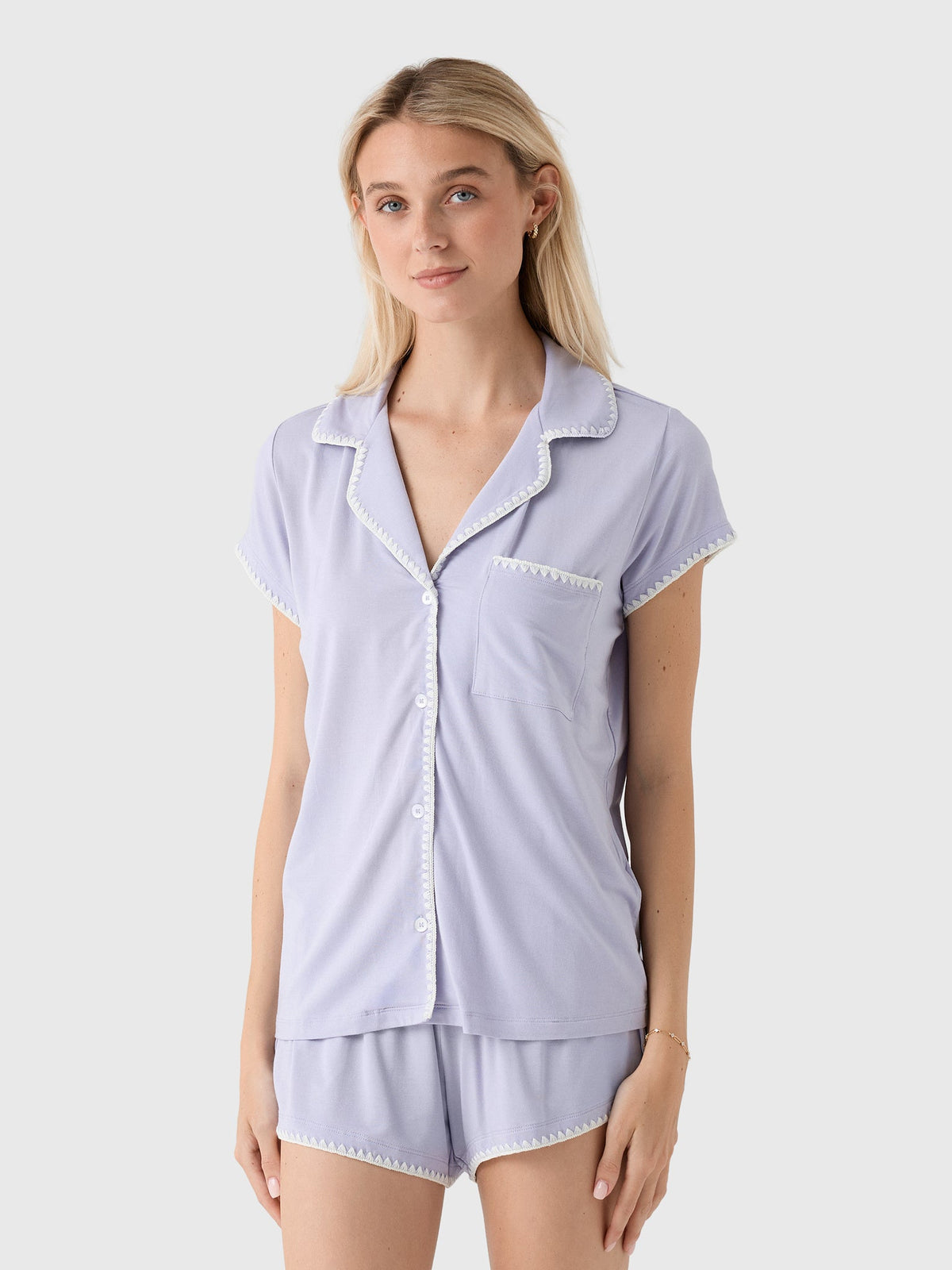 Eberjey Women's Frida Whipstitch Short Pajama Set