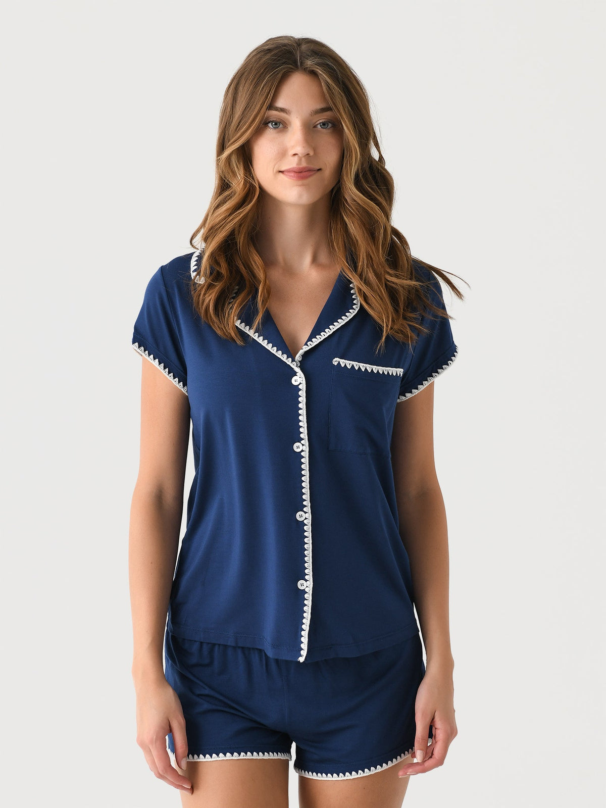 Eberjey Women's Frida Whipstitch Short Pajama Set