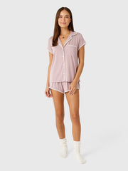 Eberjey Women's Frida Whipstitch Short Pajama Set