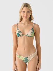 Maaji Women's Palm Glow Upbraid Sliding Triangle Bikini Top