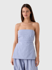 St. Agni Women's Strapless Tie Back Top