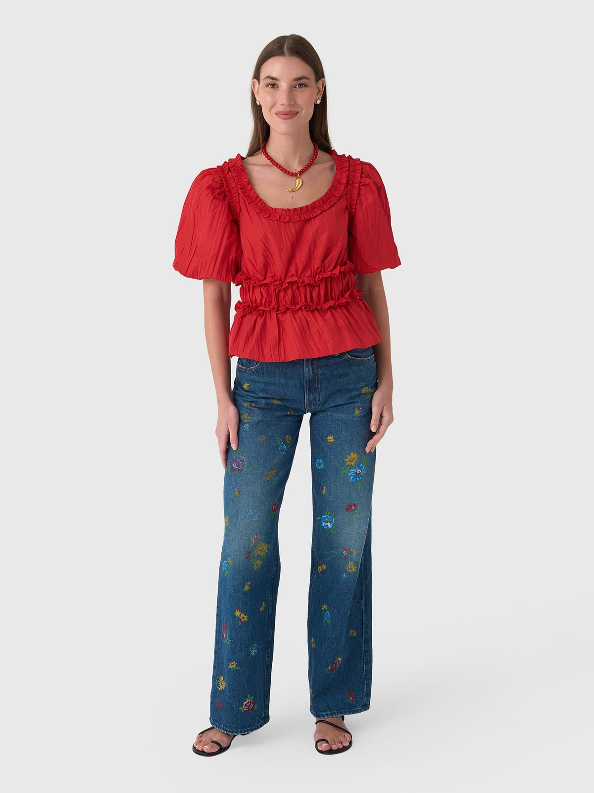 Damson Madder Women's Everly Ruffle Blouse