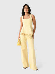 Marques Almeida Women's Drill Peplum Corset Top