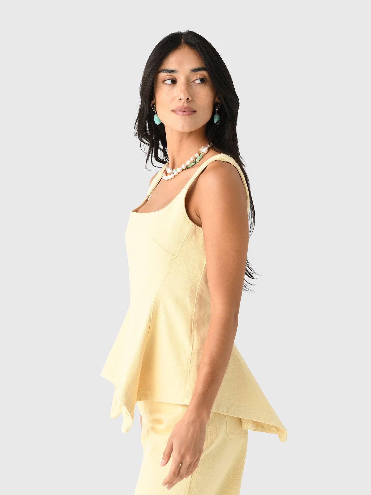Marques Almeida Women's Drill Peplum Corset Top