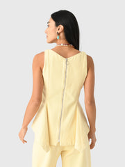 Marques Almeida Women's Drill Peplum Corset Top