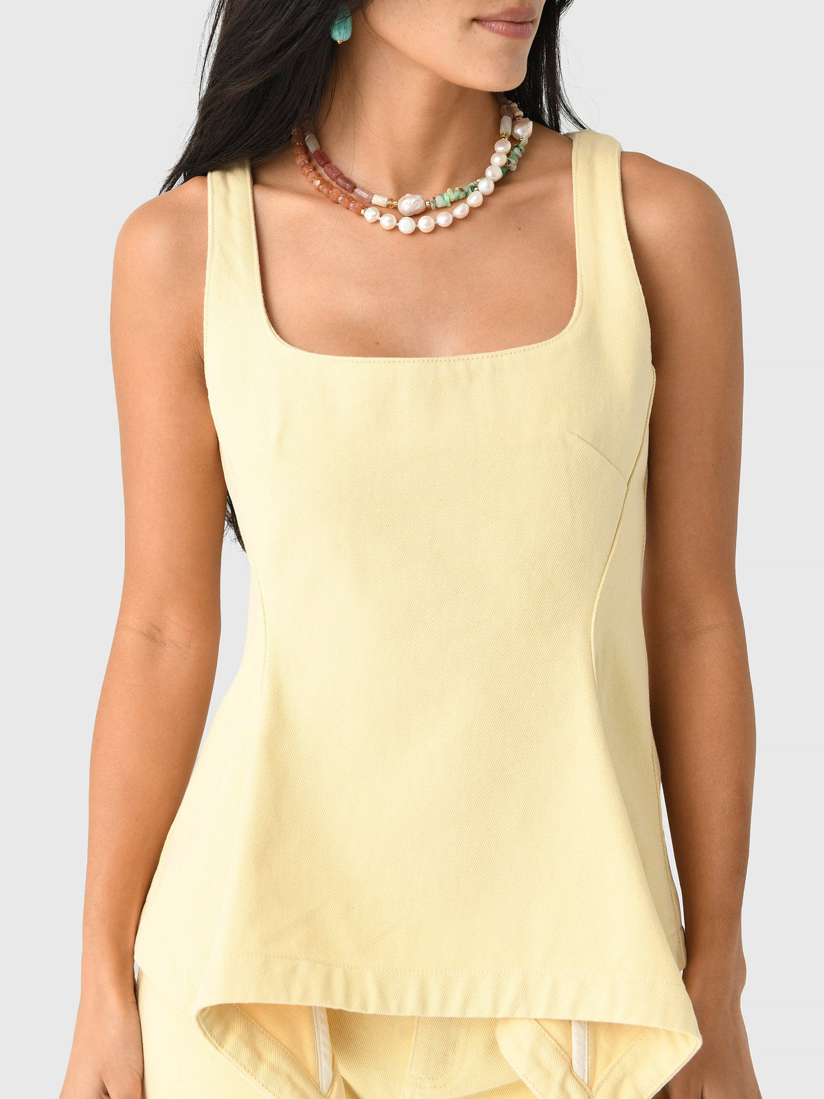 Marques Almeida Women's Drill Peplum Corset Top