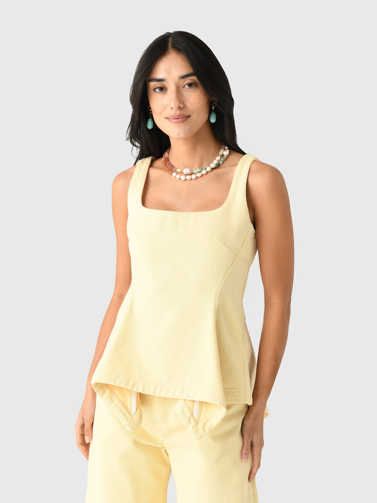 Marques Almeida Women's Drill Peplum Corset Top
