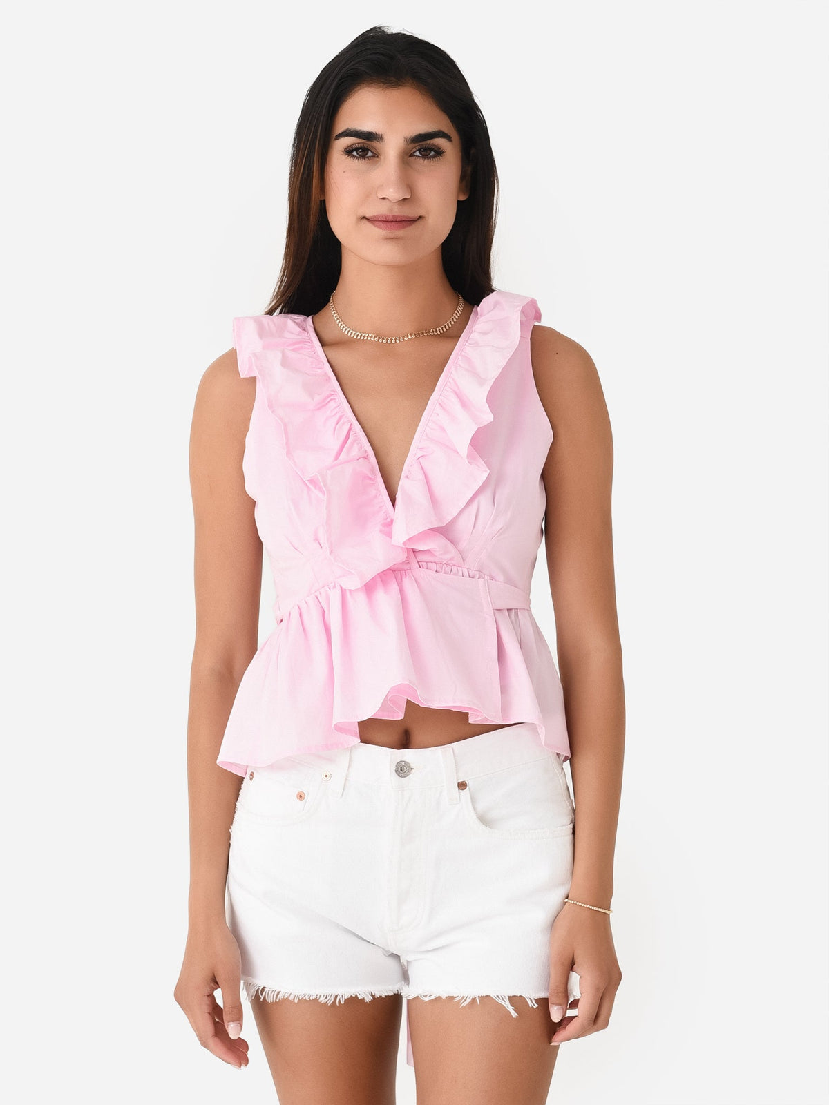 Never A Wallflower Women's Ruffle Wrap Top