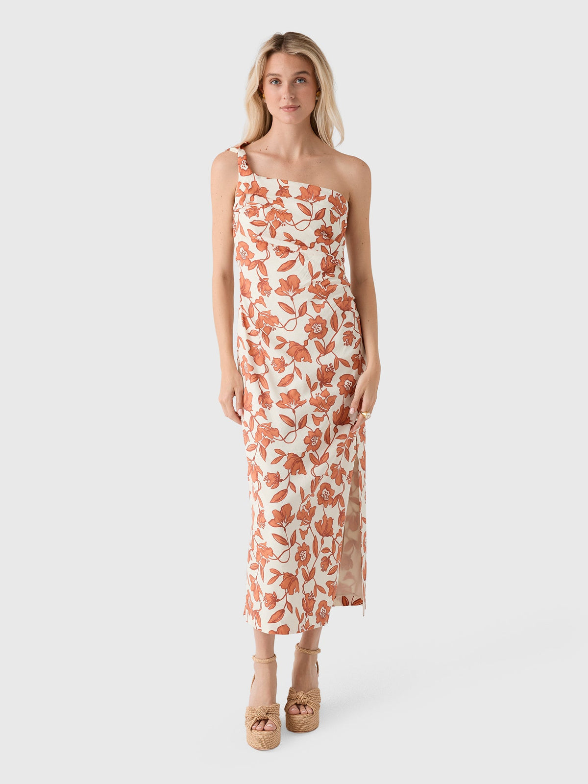 SIR. Women's Chloe One Shoulder Midi Dress