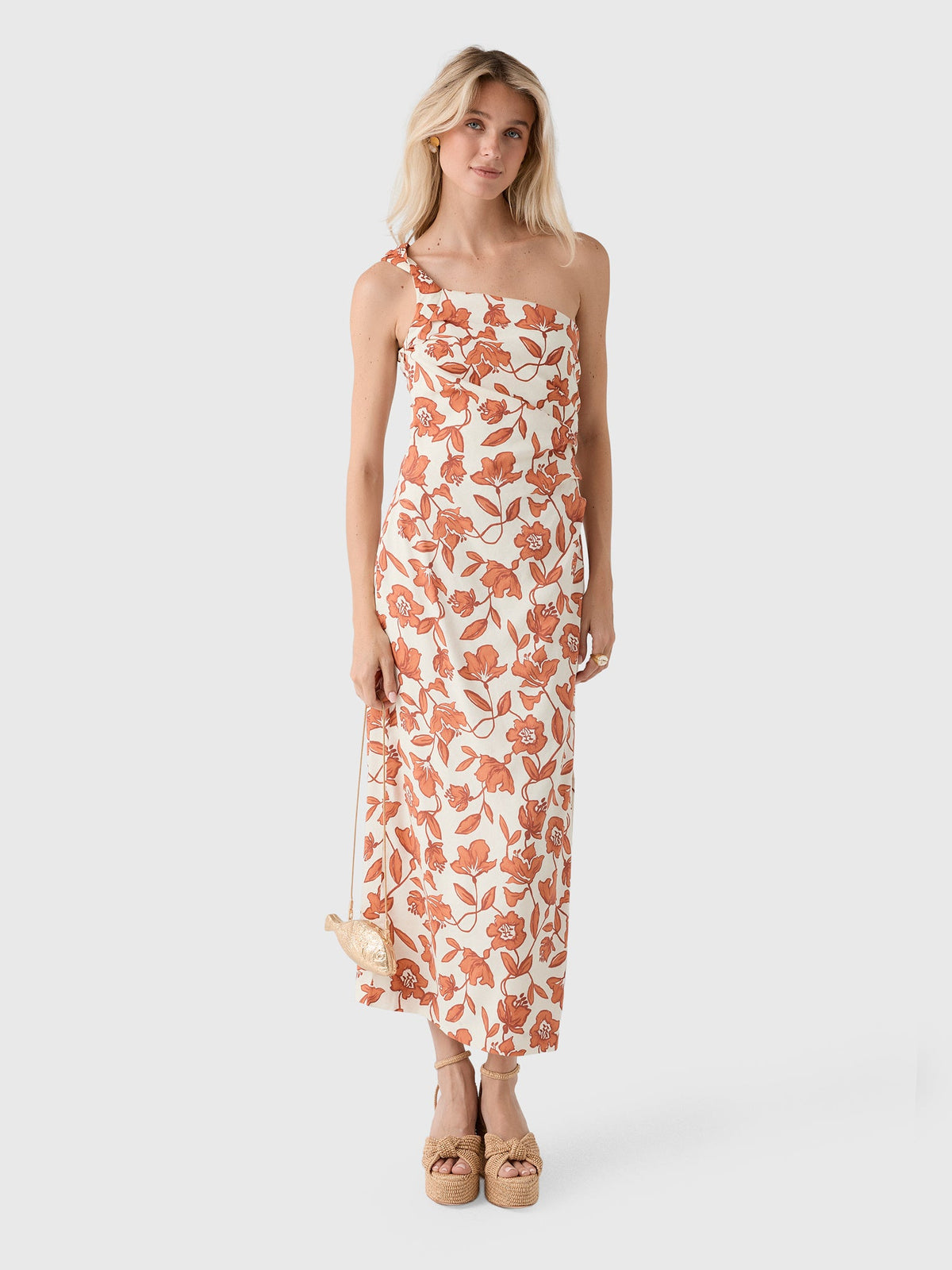 SIR. Women's Chloe One Shoulder Midi Dress