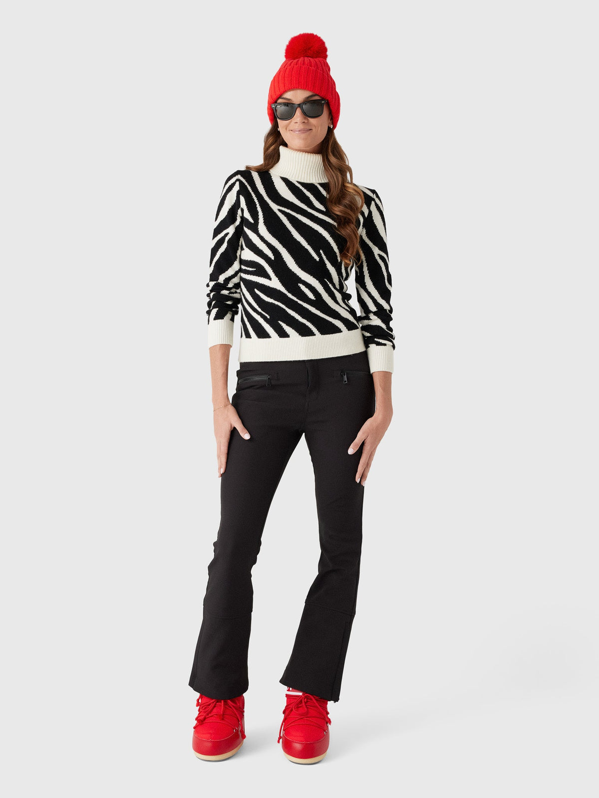 Berno Women's The Snowbird Zebra Sweater