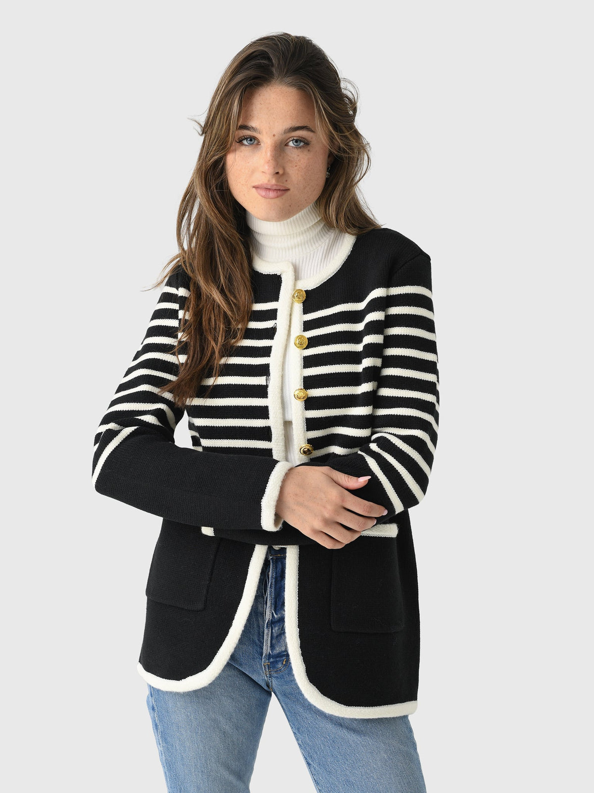 Eche Women's Knit Striped Cardigan