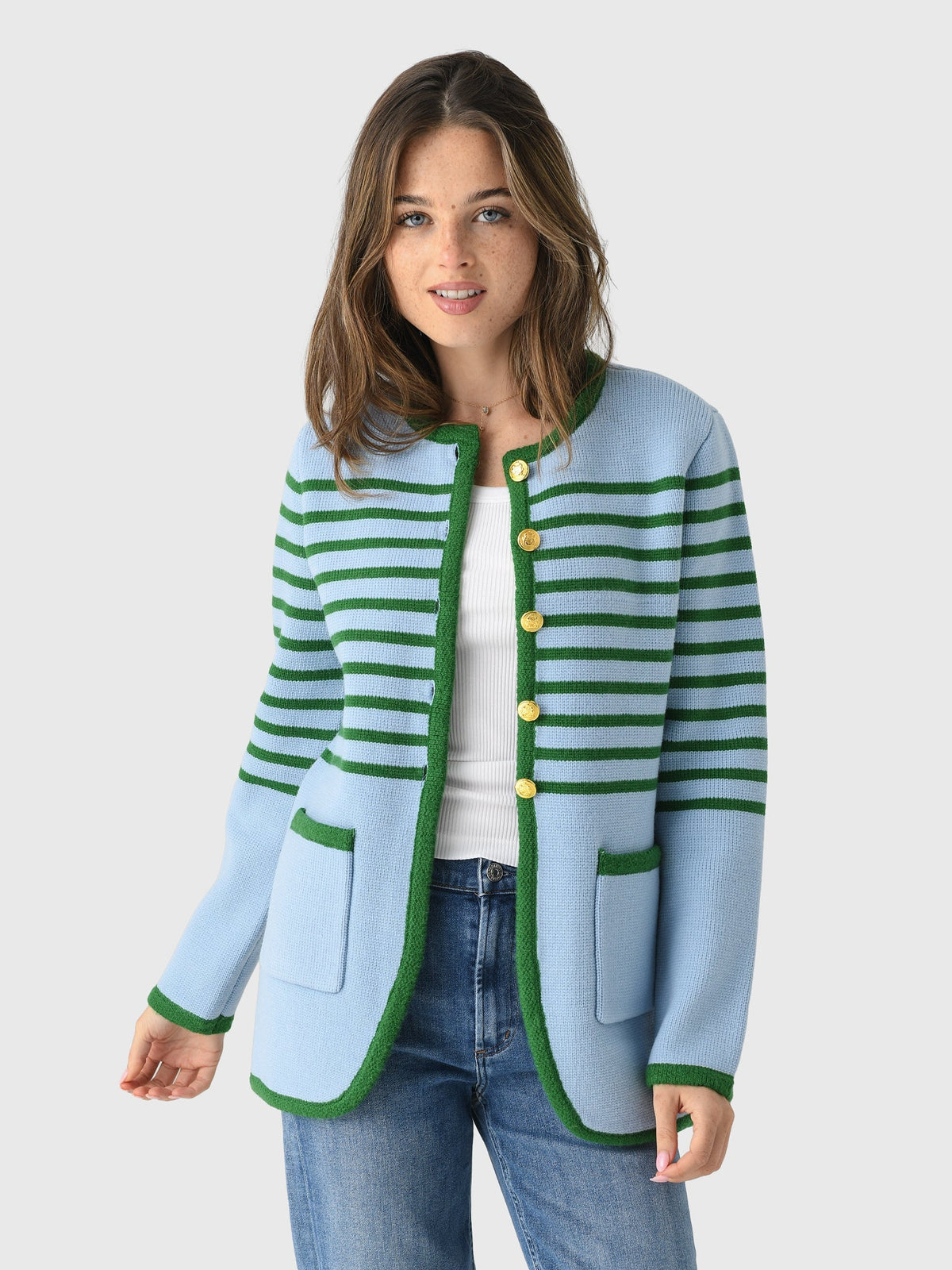 Eche Women's Knit Striped Cardigan