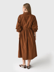 Eche Women's Flared Shirt Midi Dress