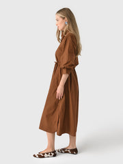 Eche Women's Flared Shirt Midi Dress
