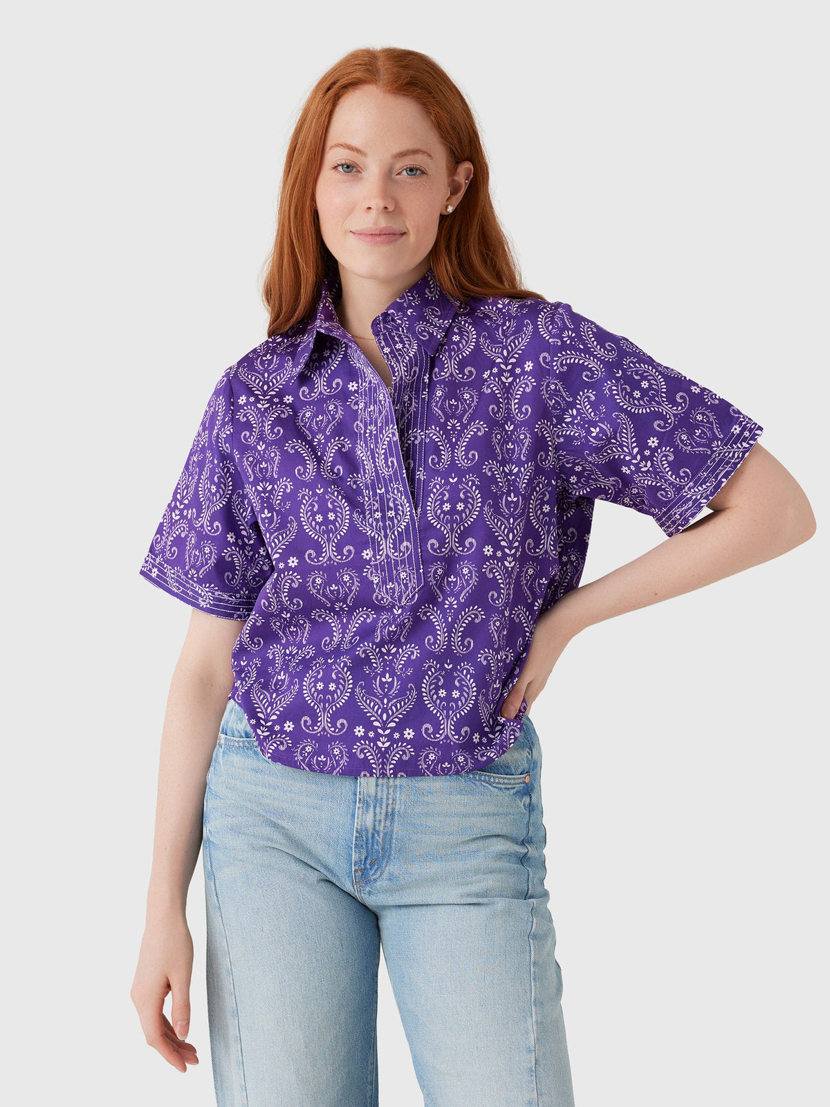 Never A Wallflower Women's Split Neck Top