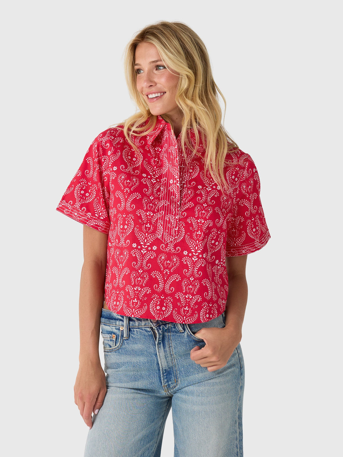 Never A Wallflower Women's Split Neck Top