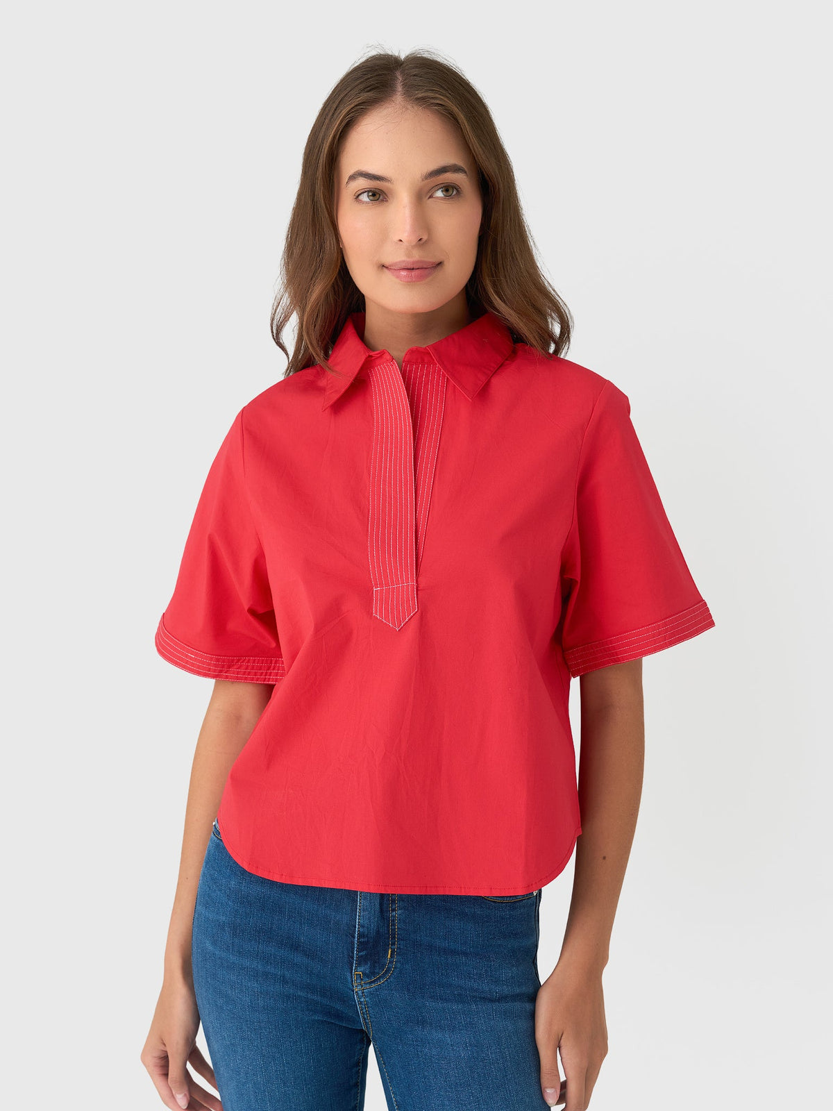 Never A Wallflower Women's Split Neck Top