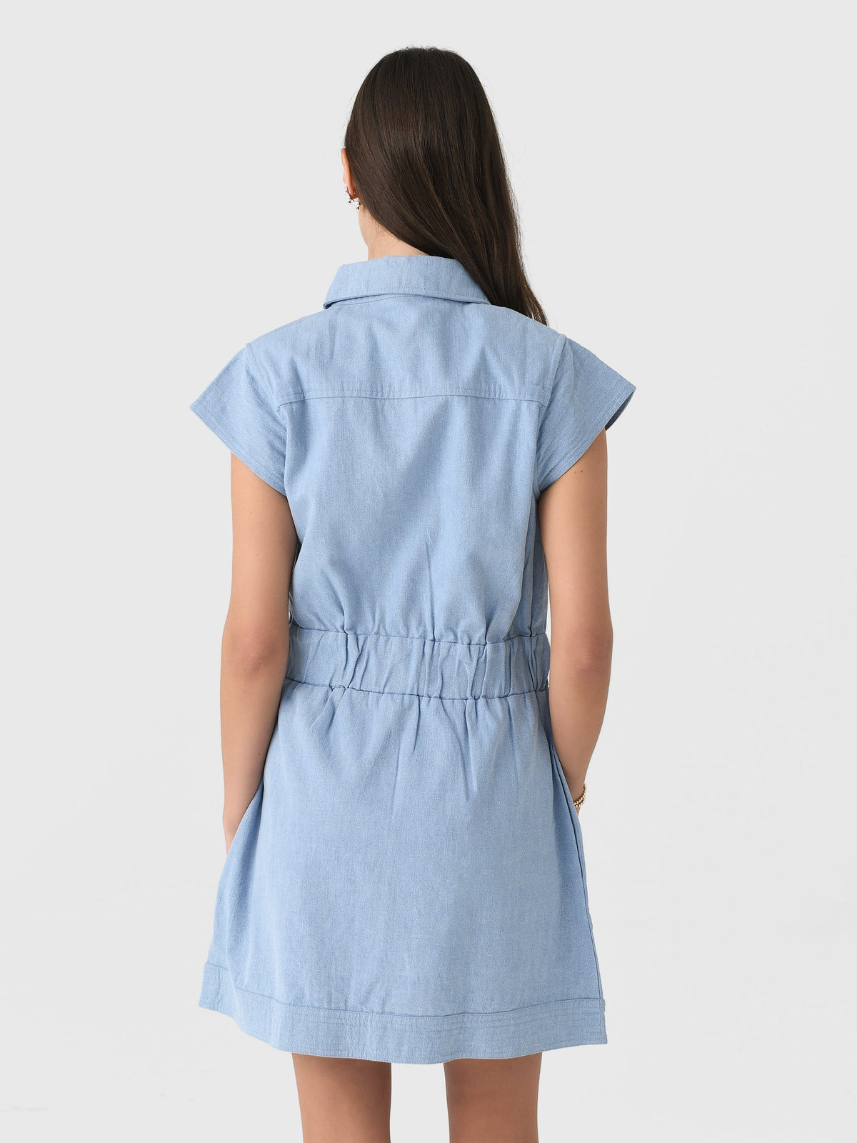 Never A Wallflower Women's Epaulet Shirt Dress