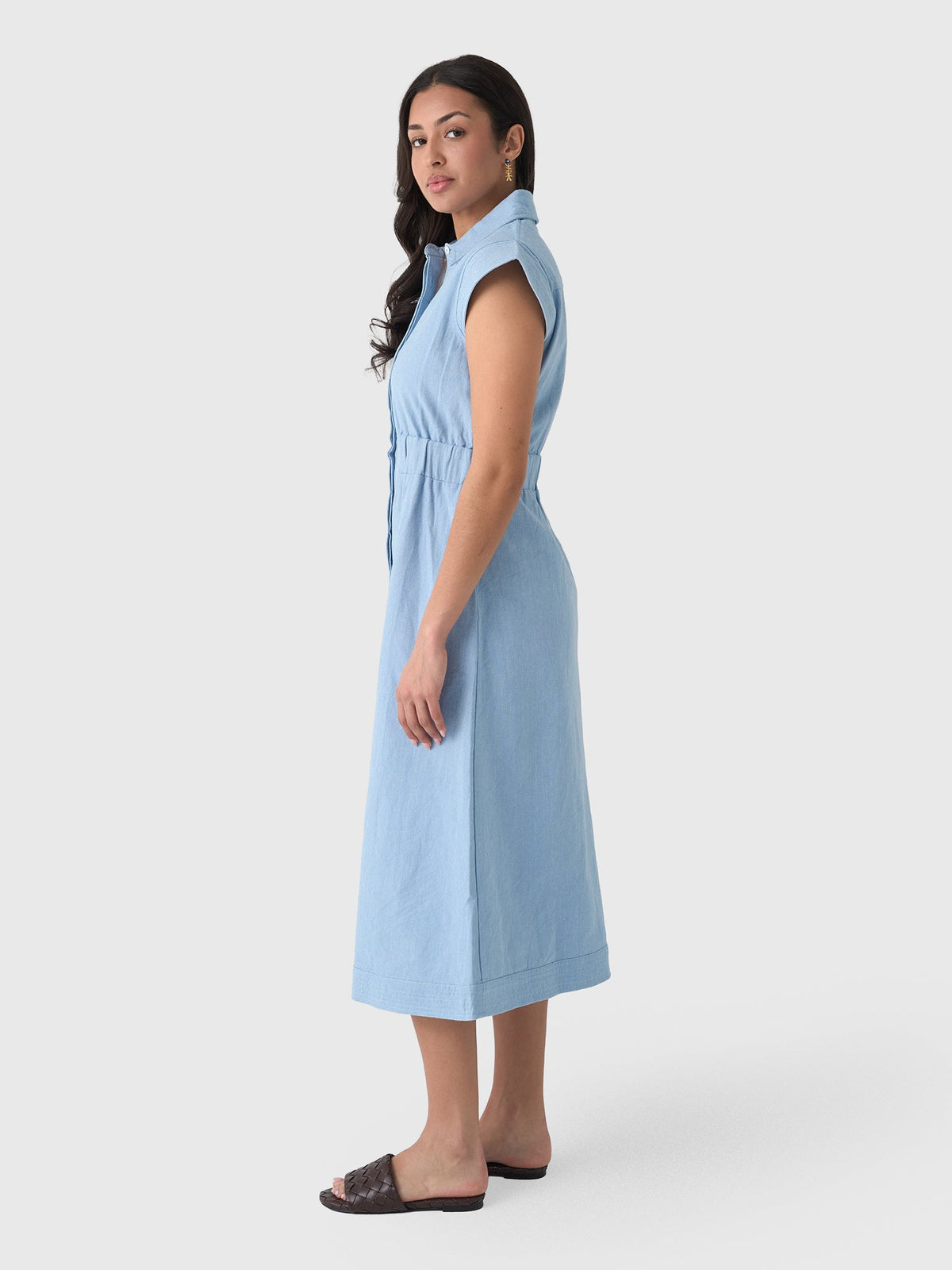 Never A Wallflower Women's Epaulet Shirt Dress