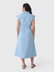 Never A Wallflower Women's Epaulet Shirt Dress
