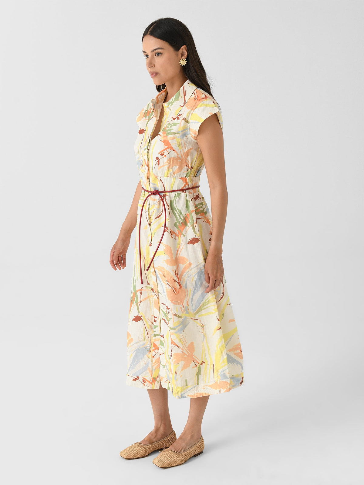 Never A Wallflower Women's Epaulet Shirt Dress