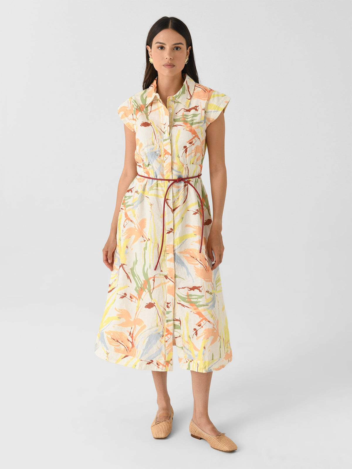 Never A Wallflower Women's Epaulet Shirt Dress