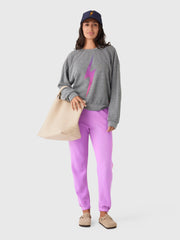 Aviator Nation Women's Bolt Fade Relaxed Crew Sweatshirt