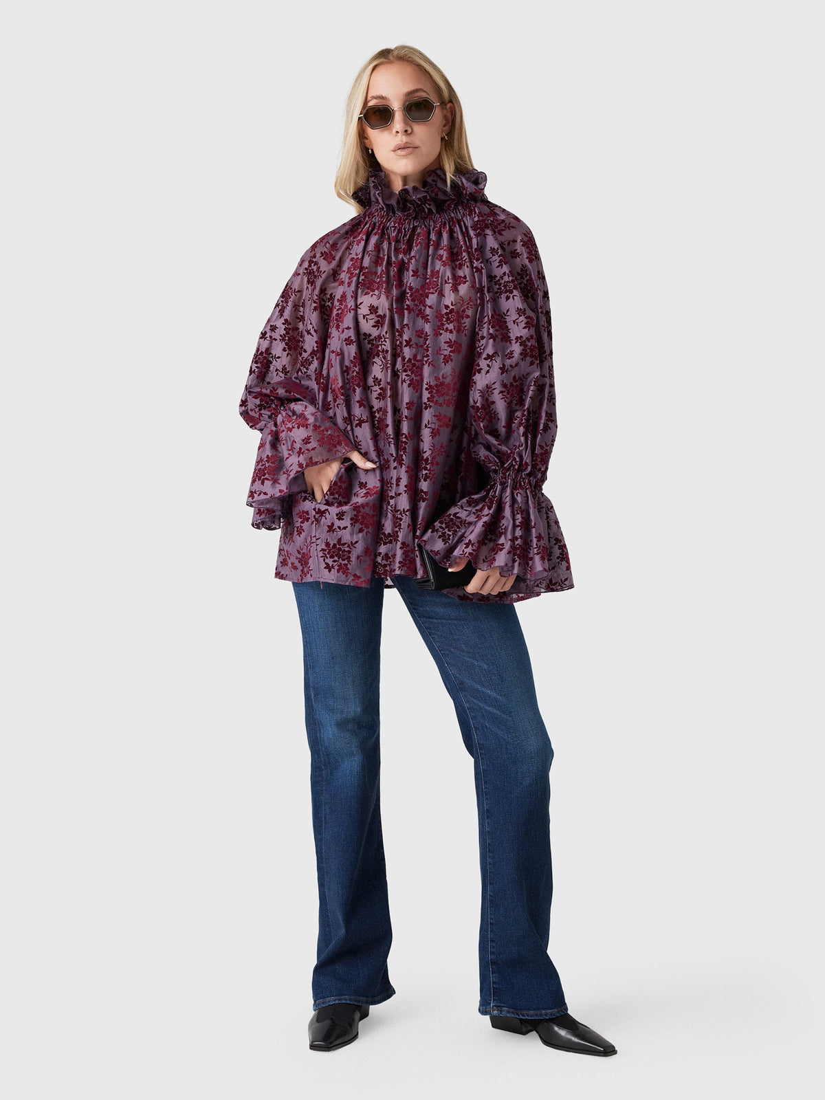 The Latest Women's Estelle Flocked Muslin Shirt