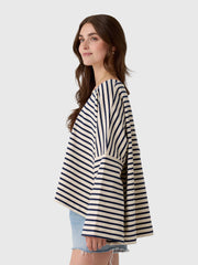 Les Vacances d'Irina Women's Embroidered Mariniére Top