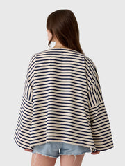 Les Vacances d'Irina Women's Embroidered Mariniére Top