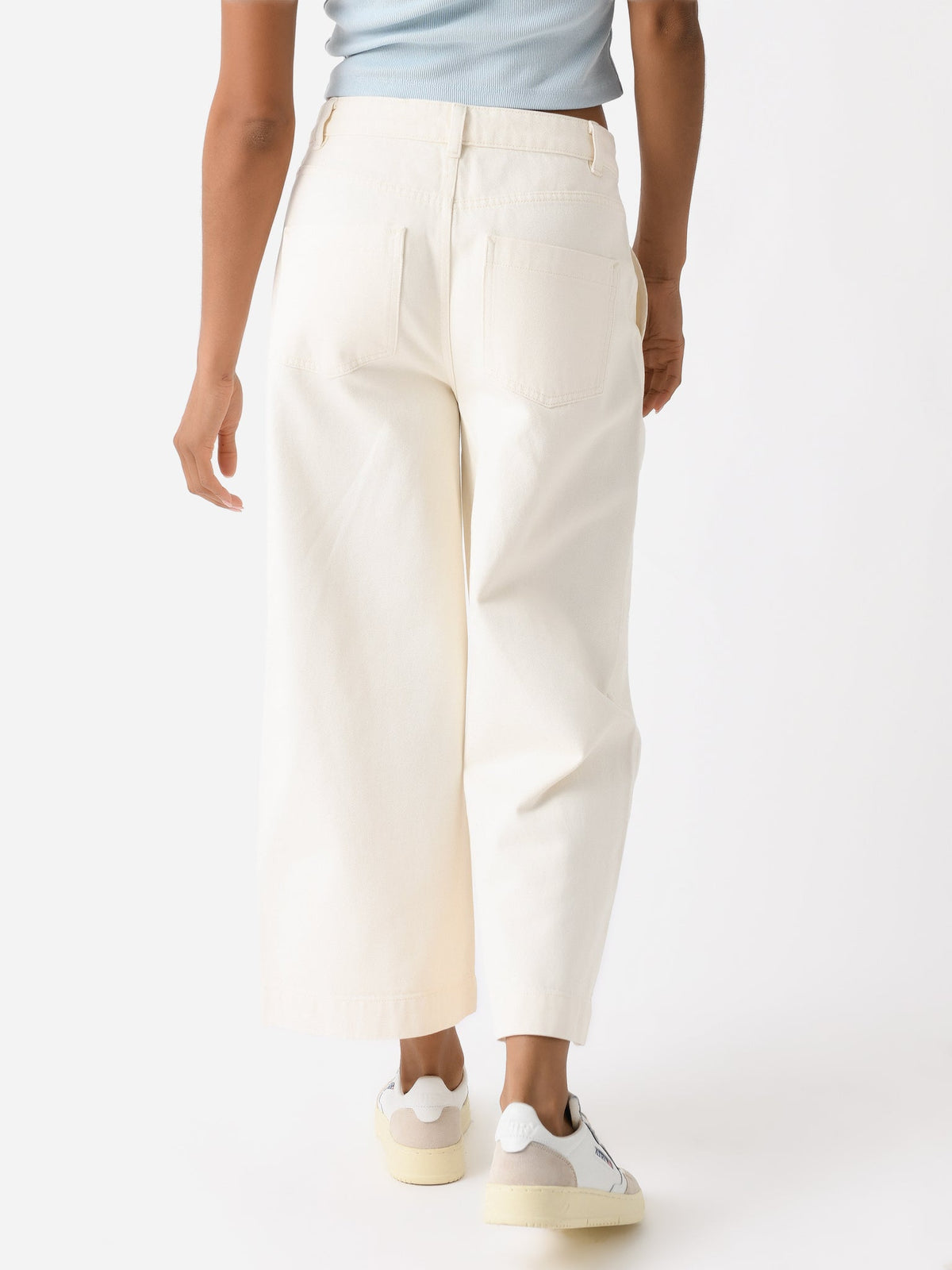 Vince Women's Cotton Mid-Rise Utility Wide Crop Pant