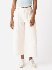 Vince Women's Cotton Mid-Rise Utility Wide Crop Pant