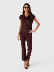 Vince Women's Niki Mid-Rise Pintuck Crop Flare Pant