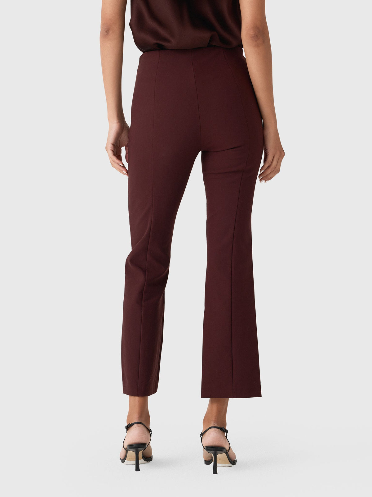 Vince Women's Niki Mid-Rise Pintuck Crop Flare Pant