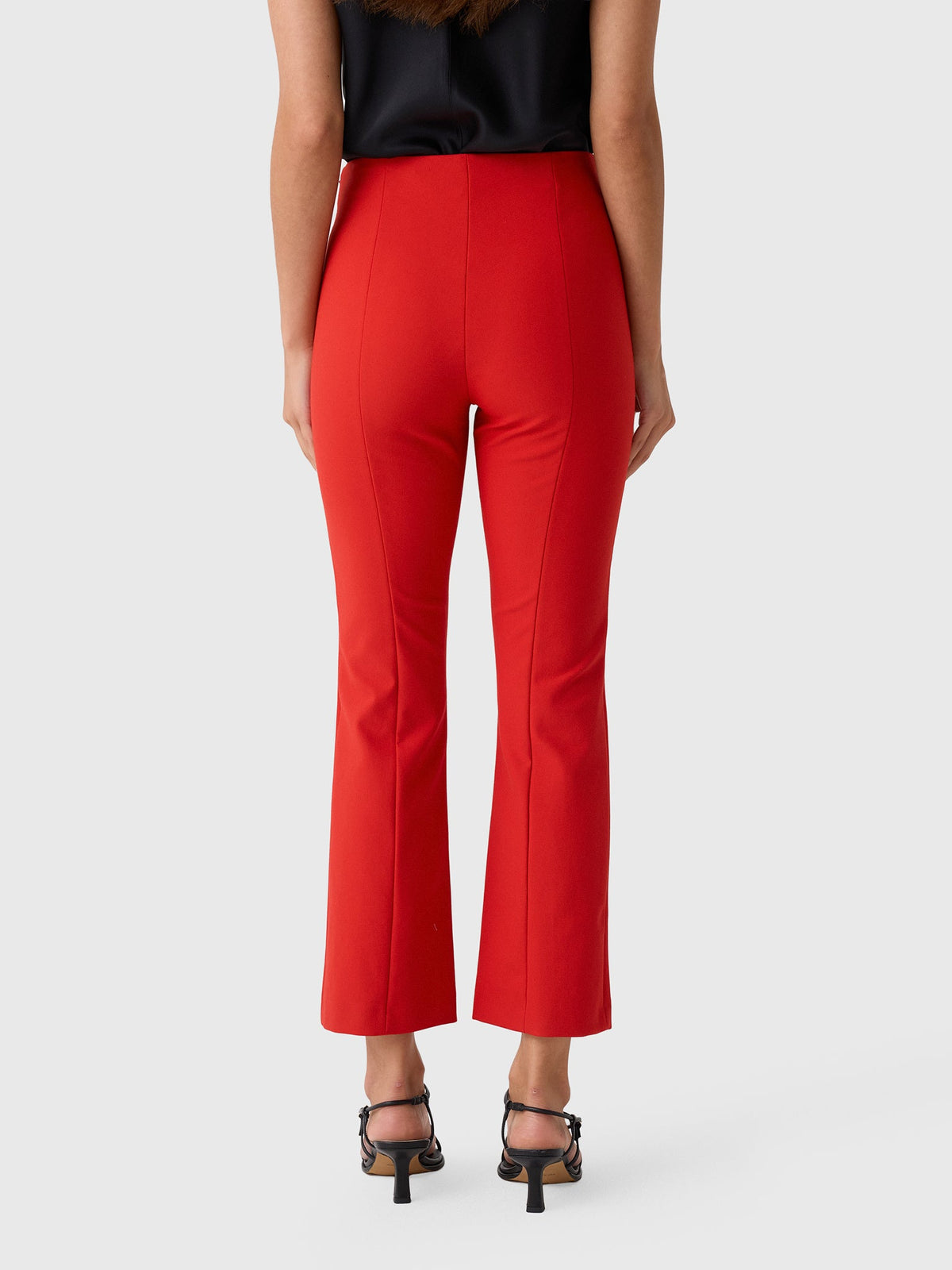 Vince Women's Niki Mid-Rise Pintuck Crop Flare Pant