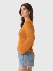 Vince Women's Italian Coated Cotton-Blend Sweater