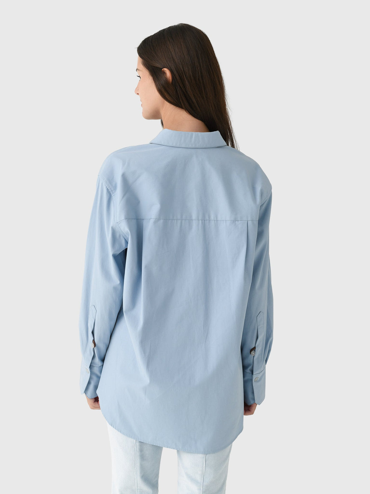 Vince Women's Faux Leather Trimmed Oversized Shirt