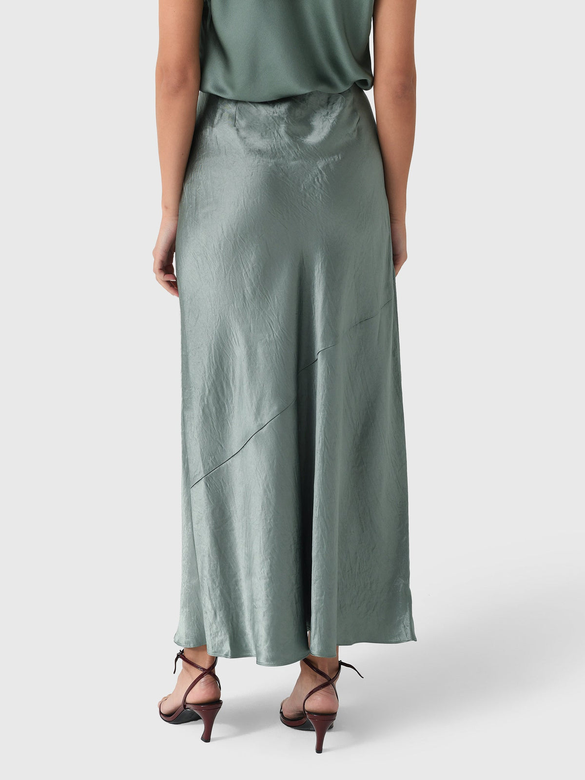 Vince Women's Paneled Satin Bias Skirt