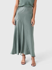 Vince Women's Paneled Satin Bias Skirt