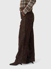Vince Women's Suede Mid-Rise Trouser
