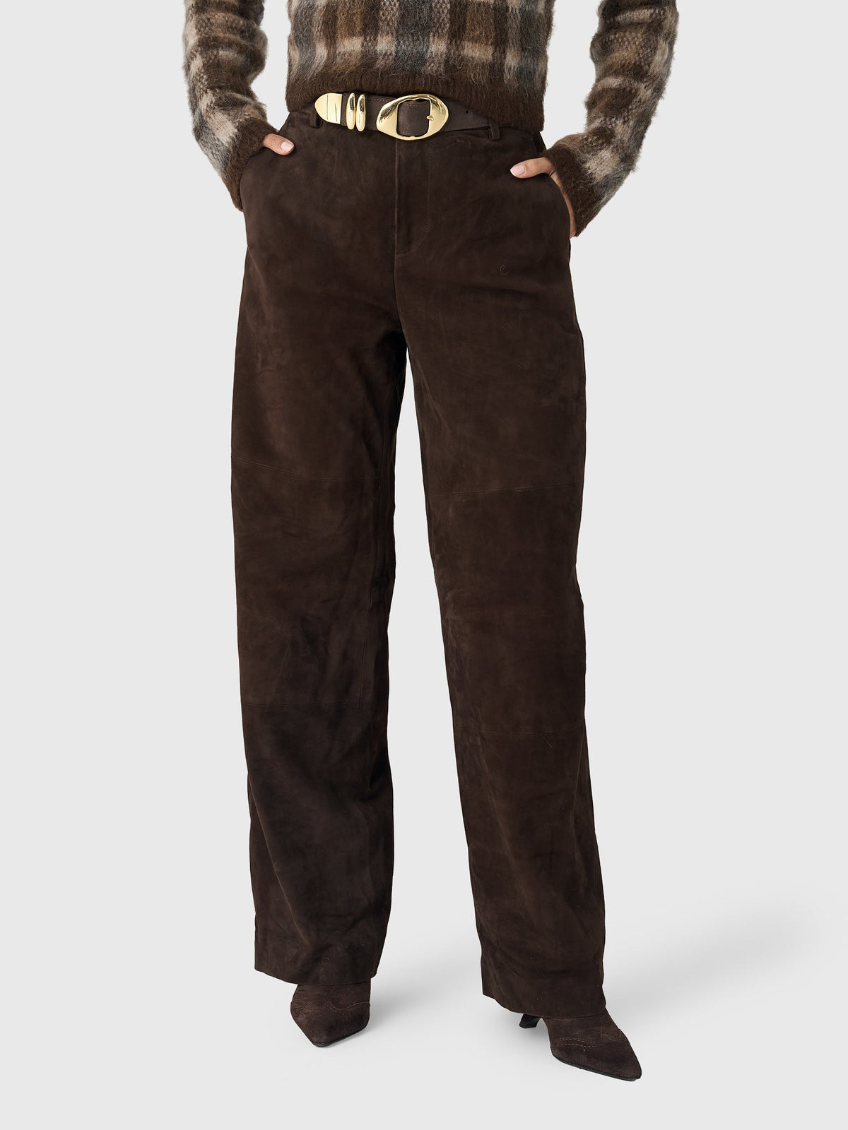 Vince Women's Suede Mid-Rise Trouser