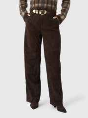 Vince Women's Suede Mid-Rise Trouser