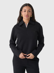 Vince Women's Cotton-Blend Half-Zip Pullover