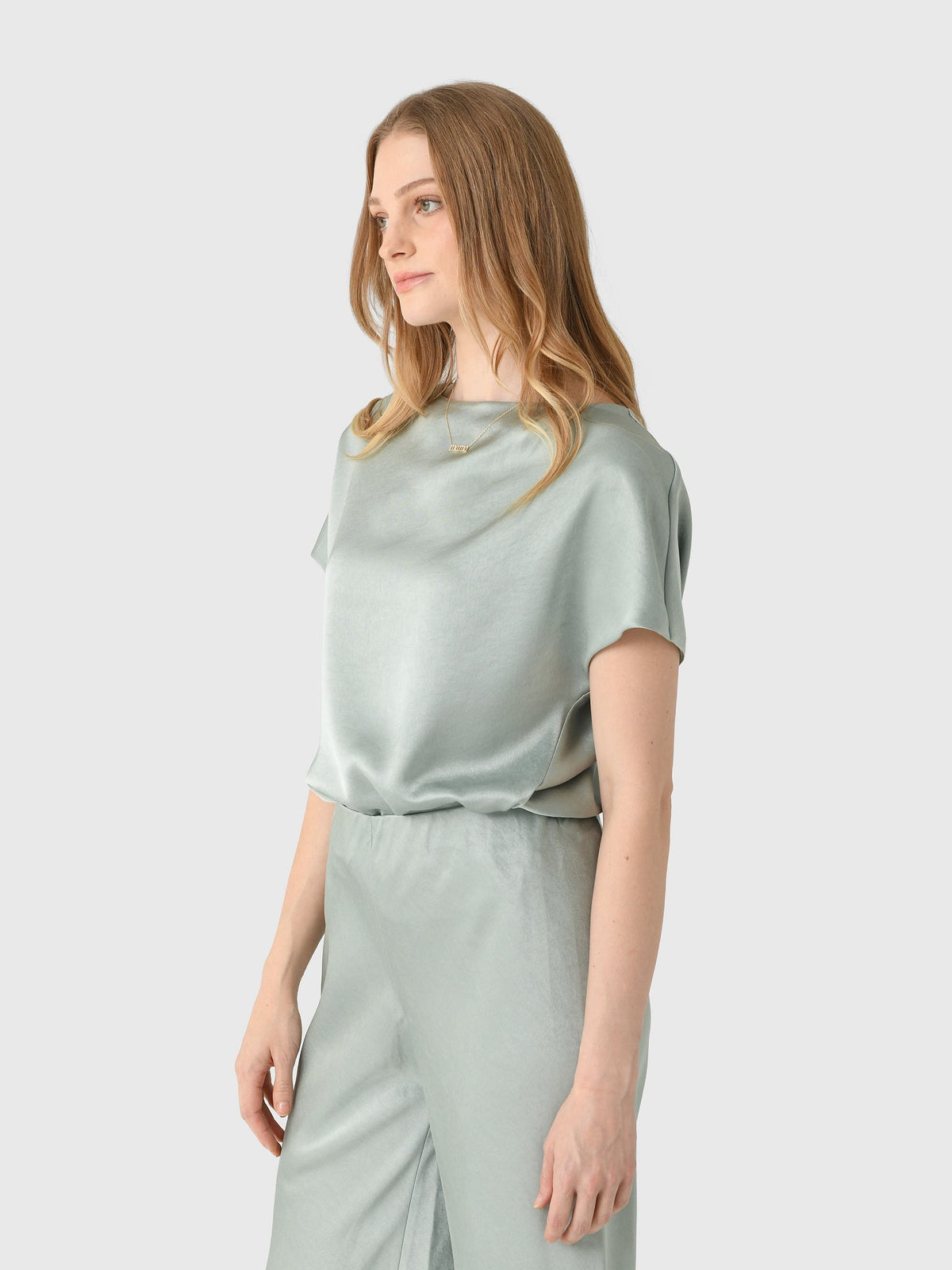 Vince Women's Draped Satin Dolman-Sleeve Blouse