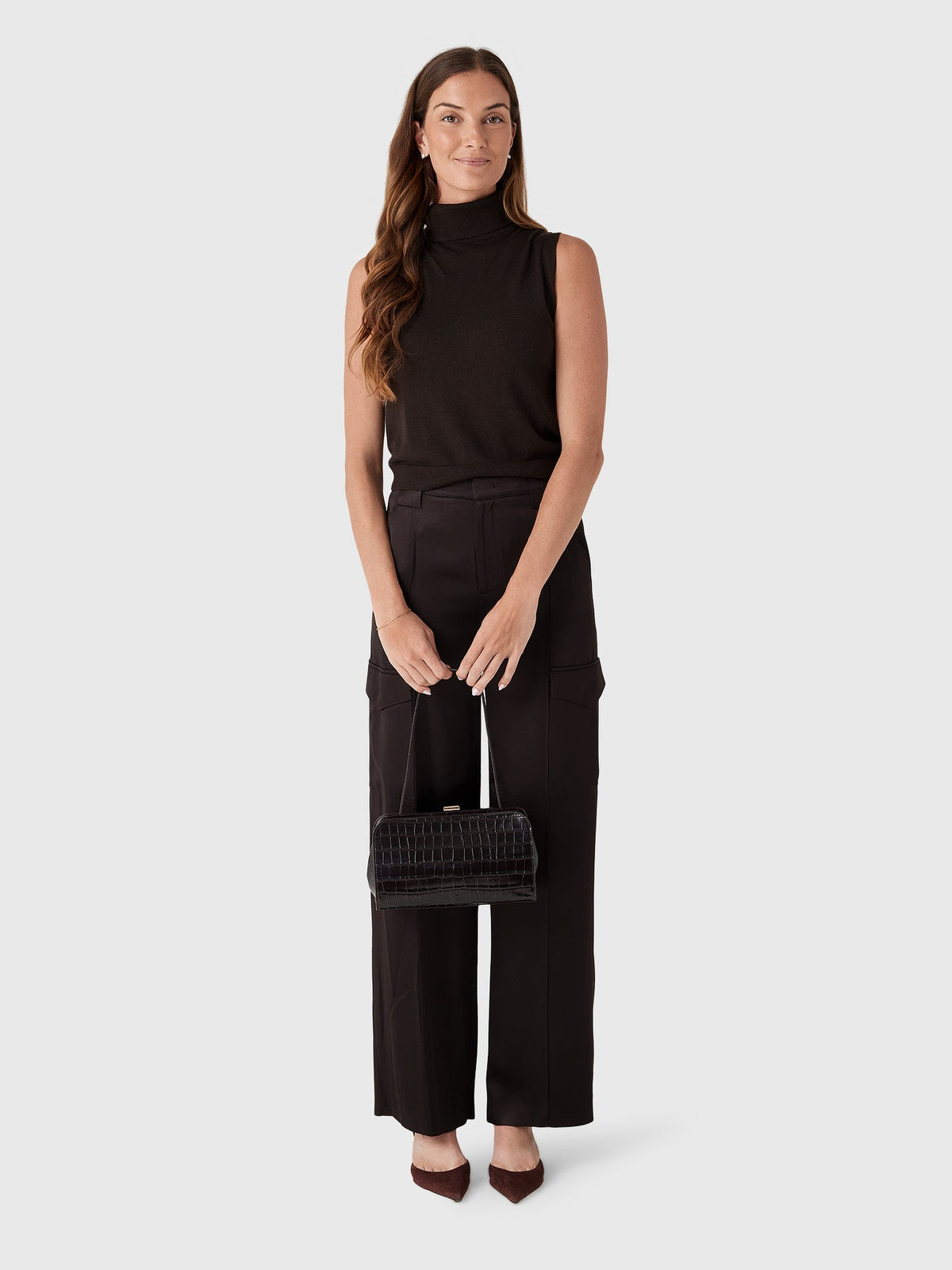 Vince Women's Satin High-Waist Utility Trouser